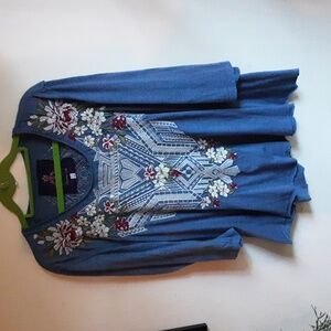 Johnny Was Embroidered Top
